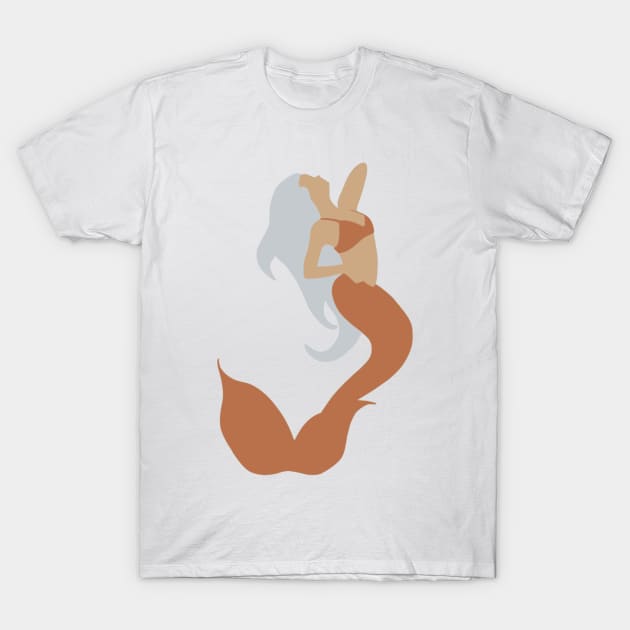 Mermaid with Pale Blue Hair and an Orange Tail T-Shirt by A2Gretchen